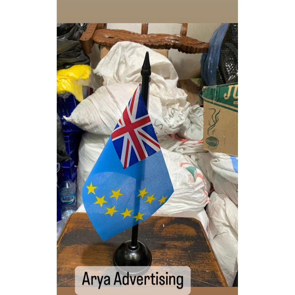 

Bendera negara TUVALU+tiang kayu meja murah