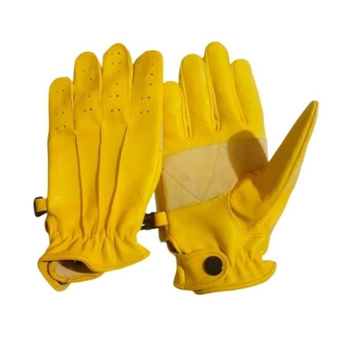 Sarung tangan motor kulit kuning