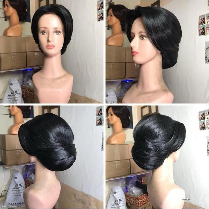 new Wig sanggul full teresa satu kepala hairdo modern