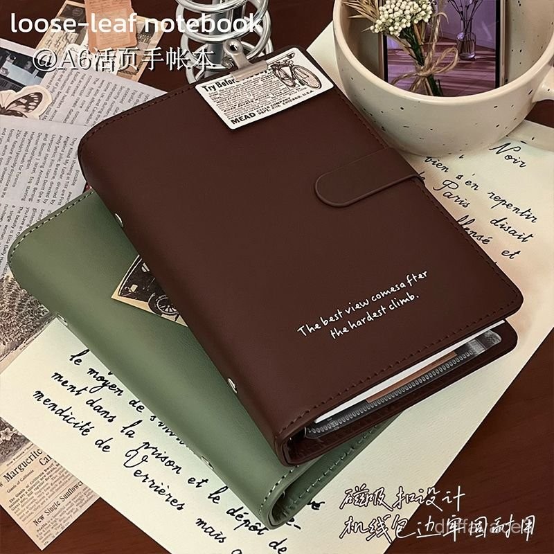 

A6 Journal with Magnetic Closure PU Waterproof hard-sided loose-leaf notebook student diary notebook