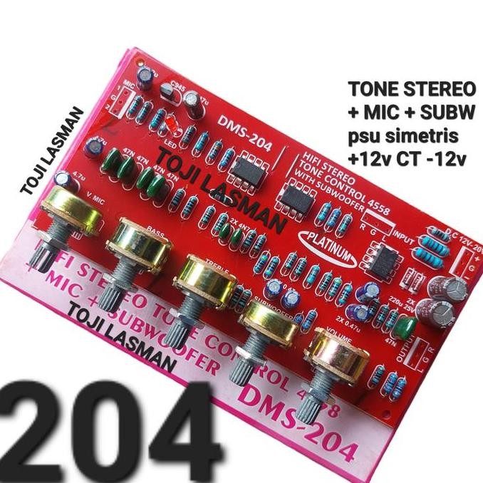 TONE CONTROL +SUBWOFER TONE SUBWOFER DMS 204 PLATINUM STEREO
