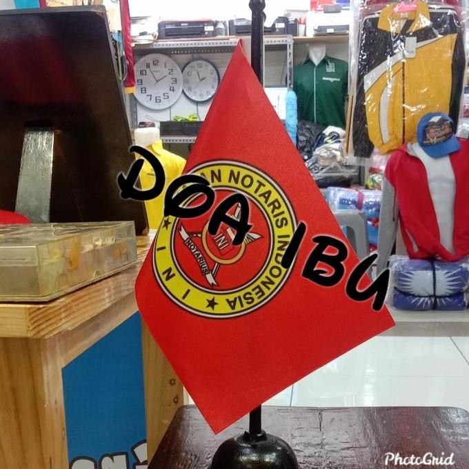 

bendera logo IKATAN NOTARIS INDONESIA(INI)+tiang kayu meja murah