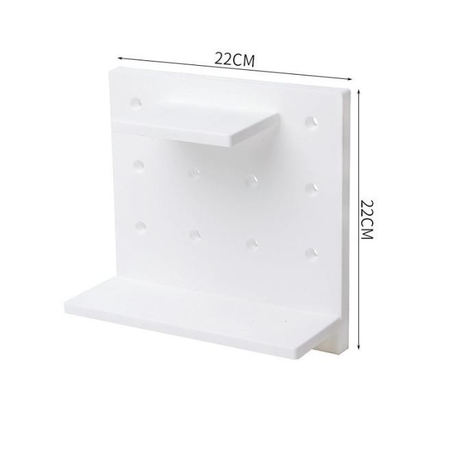 Wijaya88 Rak Dinding Tempel Pegboard - Rak Dinding Organizer Tanpa Paku