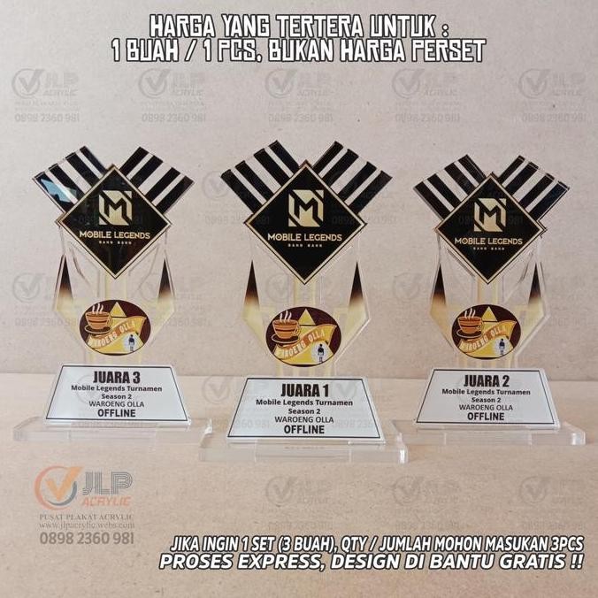 Baru Piala Mobile Legends, Trophy Mobile Legends, Piala MLBB UK. 20X10 J01