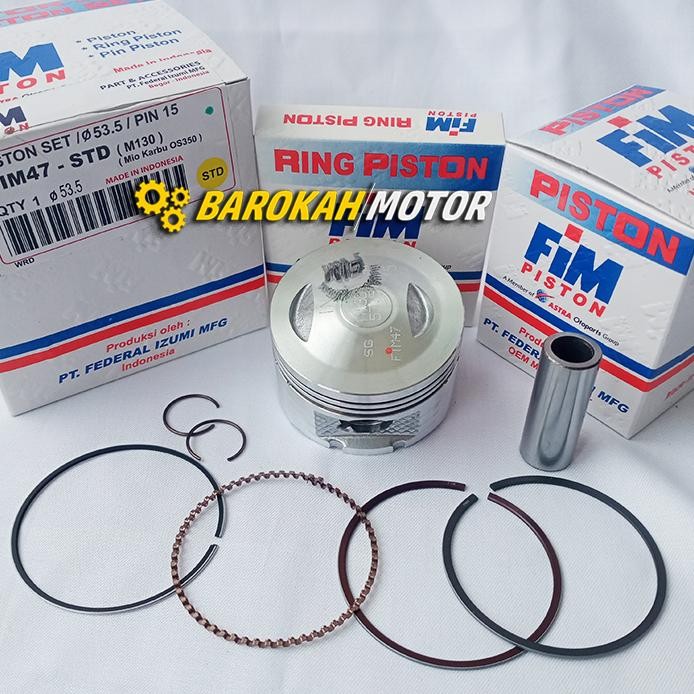 SEHER PISTON SET MIO SPORTY MIO SOUL CARBU MIO XB 53.5 54 54.5 55 130cc BoreUp PIN 15 FIM