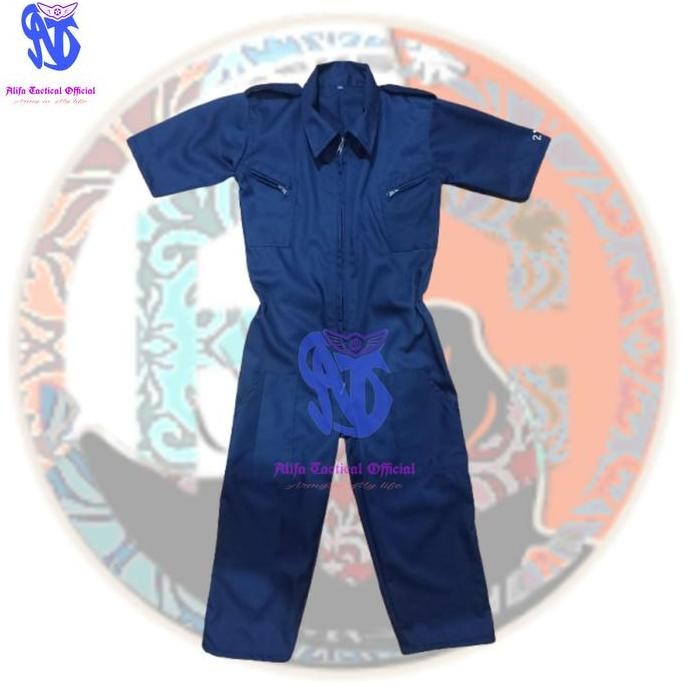 NEW  Baju Montir Anak Wearpack Profesi Mekanik Anak Lengan Pendek