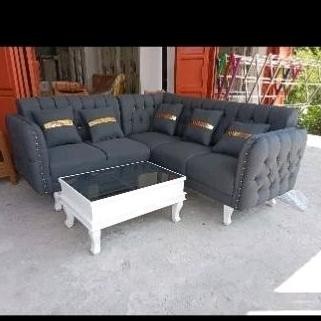 Terlaris Sofa L Kancing Sofa L Sudut Sofa Minimalis Chester