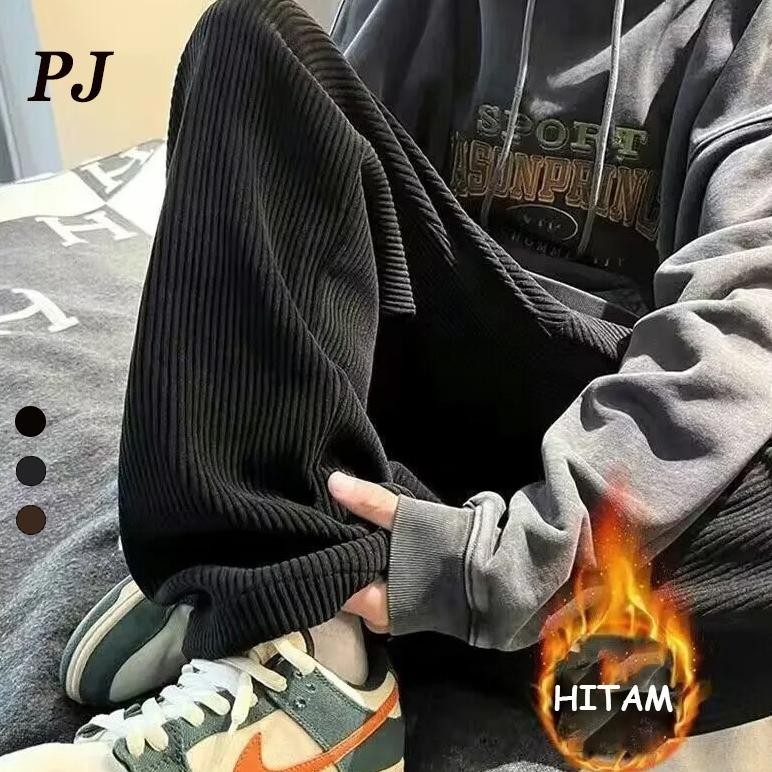 DF262>> Celana Corduroy Panjang Pria Jumbo Big Size M-5Xl Celana Corduroy Gombrong Pria Celana Panja