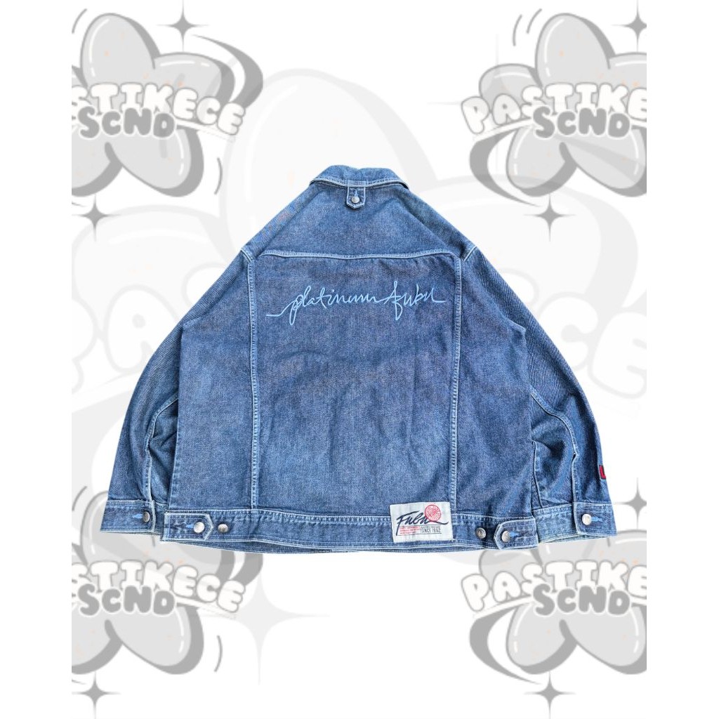 Trucker denim boxy type 1 fubu platinum - denim jacket y2k fubu