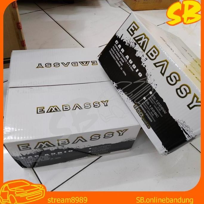 Subwoofer Embassy ES-1228C 12 inch audio mobil ES 1228 double coil DVC