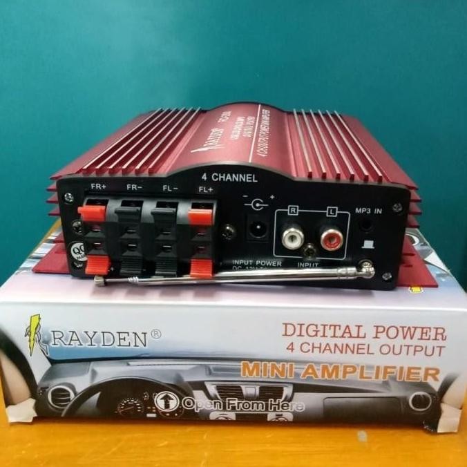 Digital Power Mini Amplifier Rayden RD-200 Car Audio Mobil 4 Chanel