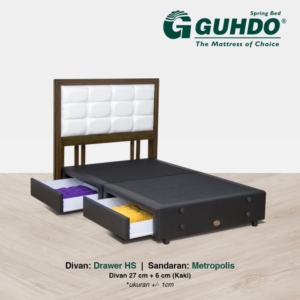 Terlaris Guhdo Divan Drawer Split , Headboard Ukuran 160X200 Tanpa Kasur