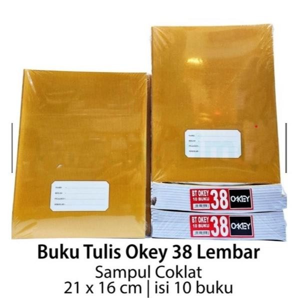 

Special 1 PACK / 10 BUKU TULIS OKEY 38 KRAFT ( 10 PCS ) .,