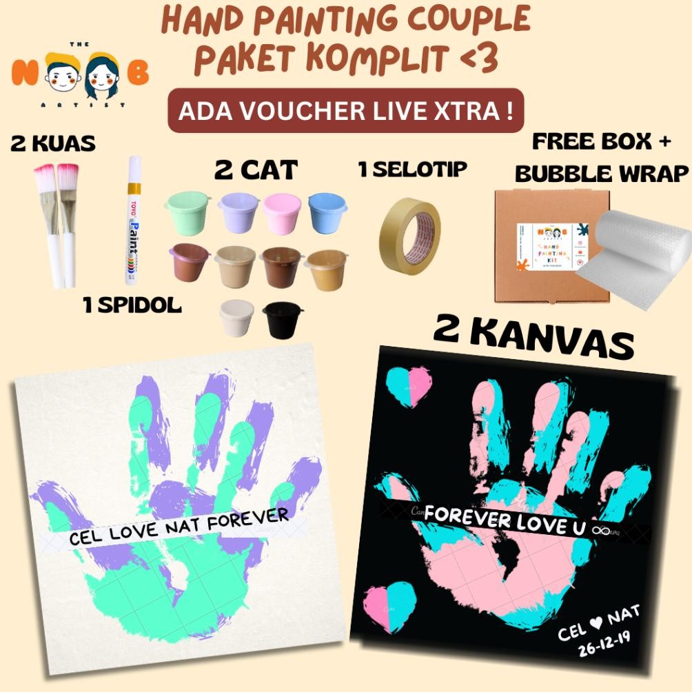 

Recomend Hand Painting Kit Canvas By The Noob Artist | Kanvas Cap Tangan Couple | Canvas 20x20 cm | Kanvas Lukis Tangan Couple ~