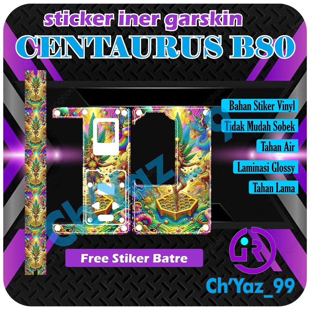 

Chyaz99 B80 Iner Glossy Laminasi 3 Garskin/Stiker Case Bisa Custom Motif - 2Pcs