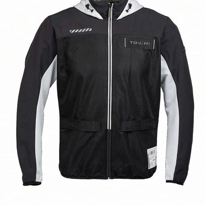 TERBARU - TAICHI JAKET RSJ334 BLACK WHITE | JAKET RIDING | ORIGINAL TAICHI 100%