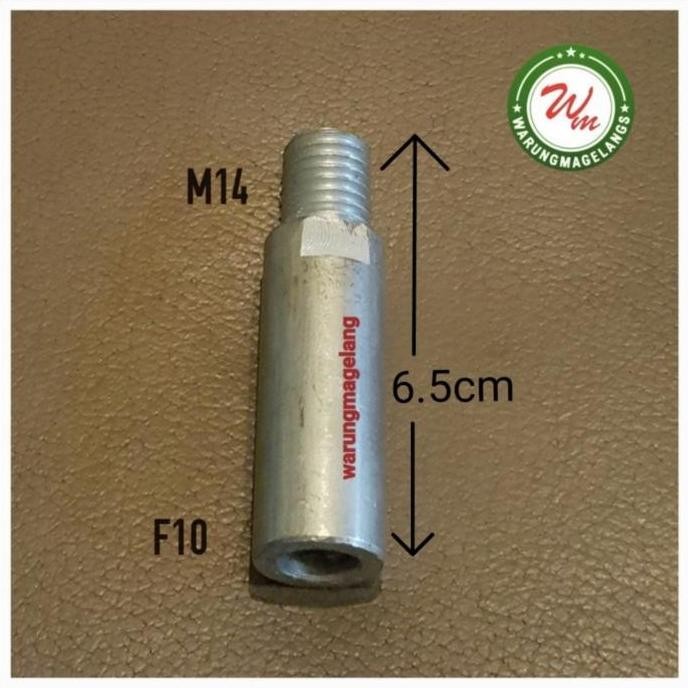Adapter konektor F10xM14 Mesin poles Gerinda m10 female ke m14 male
