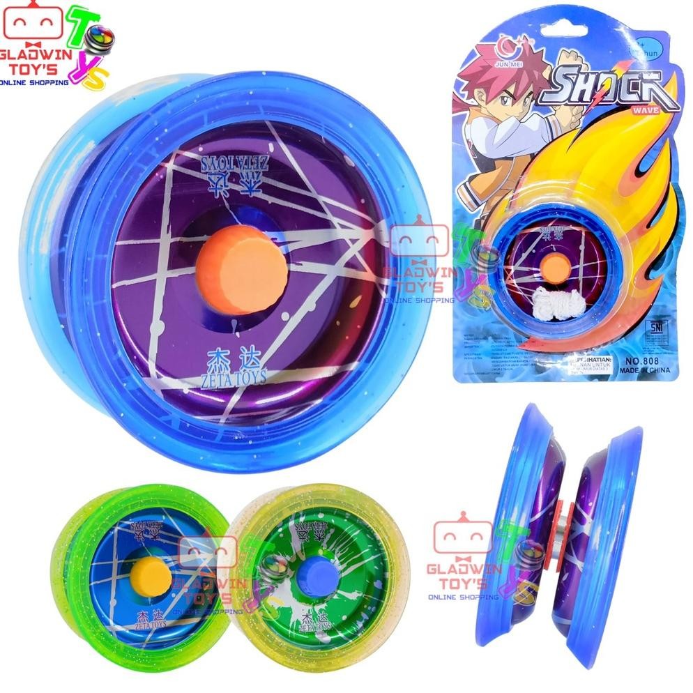 Fgs-3 Mainan Yoyo Karet Velg  Yoyo Besi Shock Wafe Corak