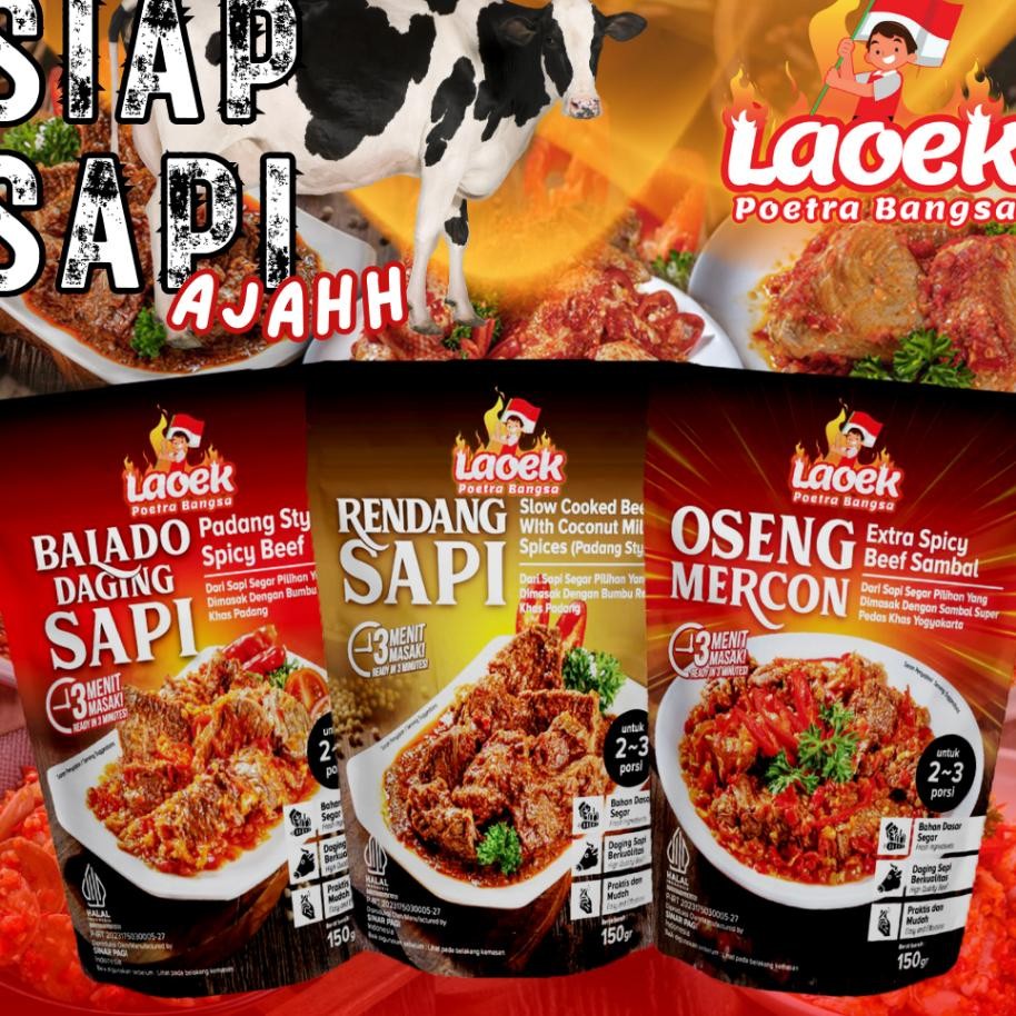 

Siap Sapi Balado Daging Sapi Rendang Sapi Oseng Mercon