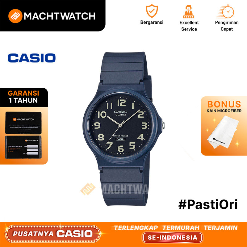 [PRJ 12.12] Jam Tangan Unisex Casio Standard MQ-24UC-2BDF MQ24 MQ-24UC Black Dial Matte Blue Resin B
