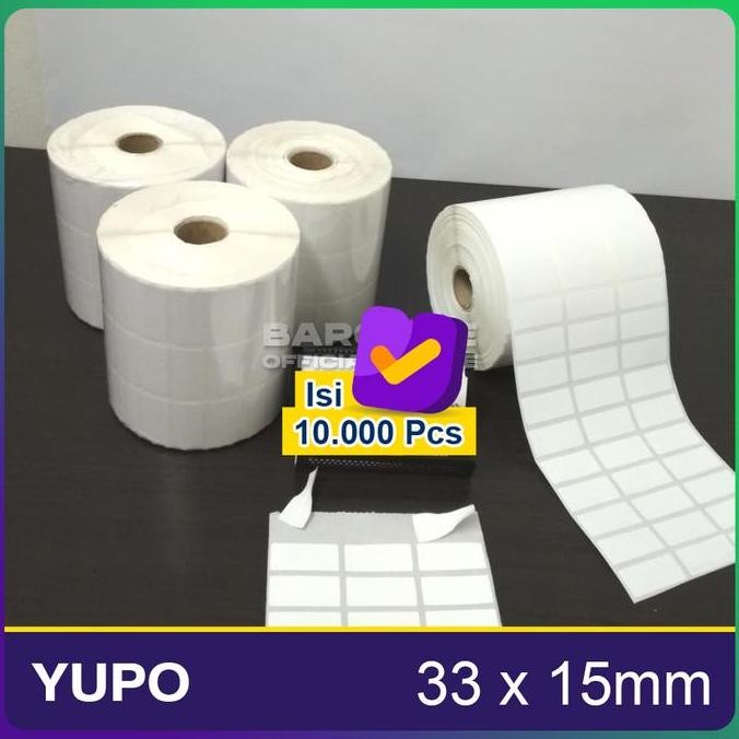 

Baru Label Bare Yupo 33X15Mm - 3 Line Kertas Stiker Barcode Awet & Tahan Air