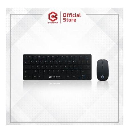 Keyboard mouse cyborg wireless mini membrane optical 3d ckw200 ckw-200 Terlaris
