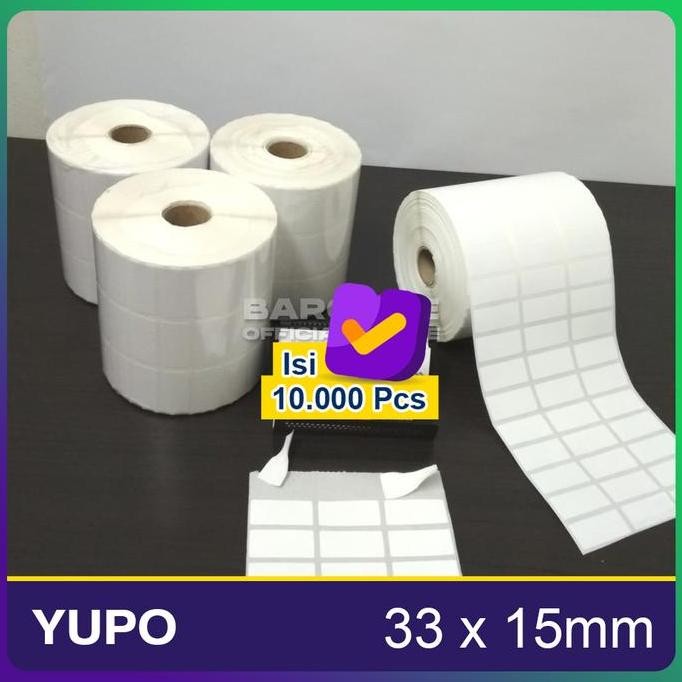 

Baru Label Bare 33X15Mm Tahan Panas & Anti Air - Stiker Printer Semicoated