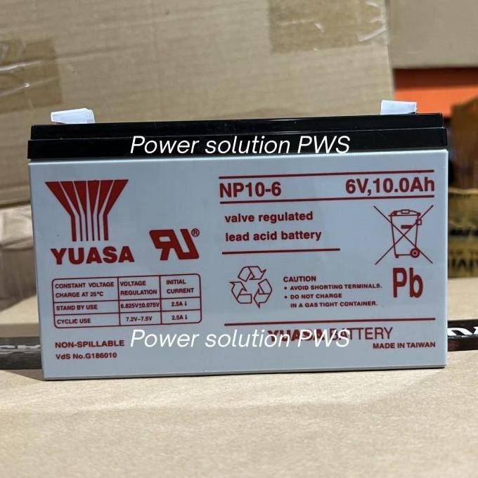 Baterai Kering Mobil Motor Pliko Mainan Anak Aki Yuasa 6V 10Ah 12Ah