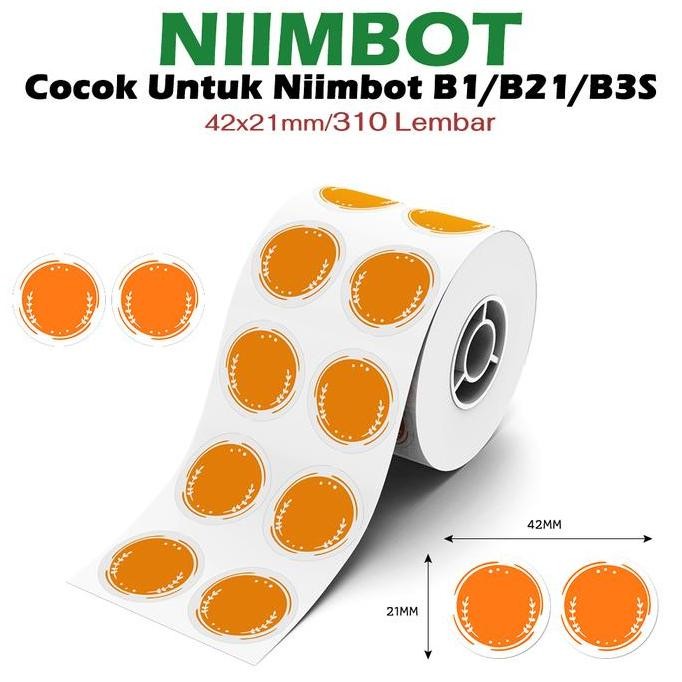 

Baru Label Bulat/Transparan Niimbot B1/B21Pro/B3S - Stiker Label Printing Warna