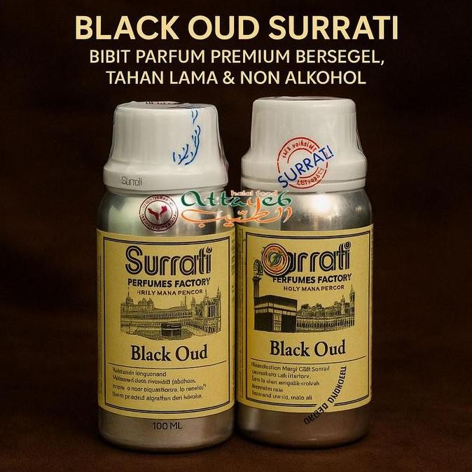 Balck Oud Bibit Parfum Black Oud Surrati Original 100Ml Bibit Surrati