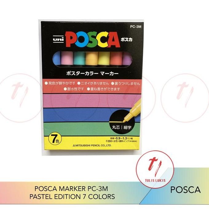 

SPIDOL POSCA MARKER PC-3M SET 7 COLORS ORIGINAL DAN TERPERCAYA