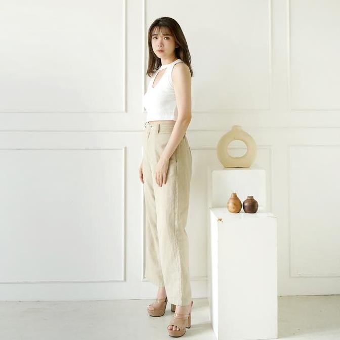 Korean Halter Tank top U-NECK Tanktop Crop Tank Top Basic Halter Melar 178 JS