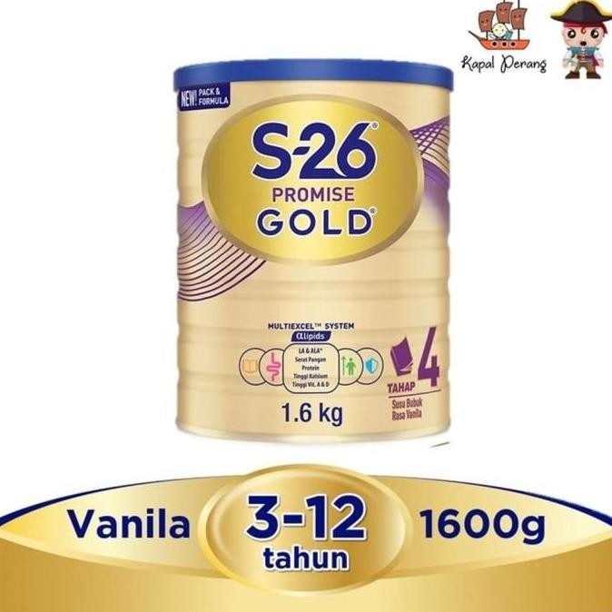 

terbaru s-26 promise gold tahap 4 susu formula anak usia 3 tahun ke atas 1600g