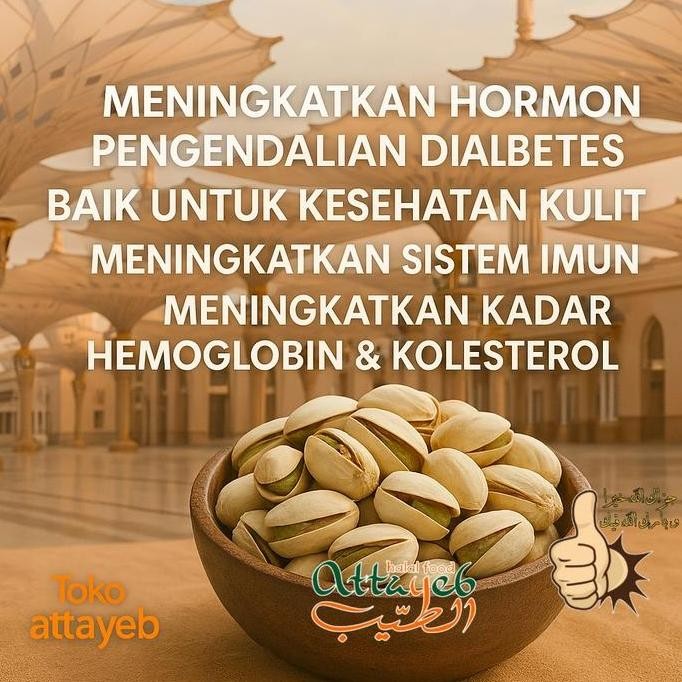 

Kacang Pistachio / Fustuk / Kacang Arab Original Import 500Gr
