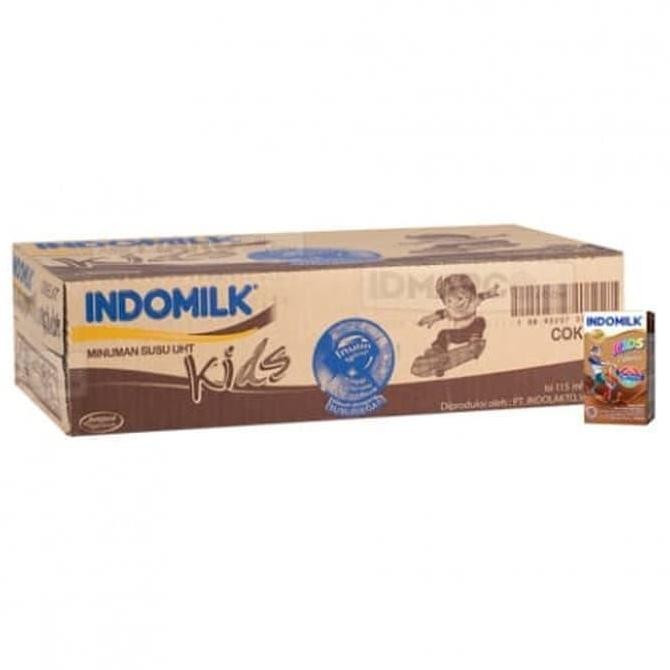 

terbaru indomilk uht kids coklat 115ml x 40pcs (1 dus) susu anak uht siap minum