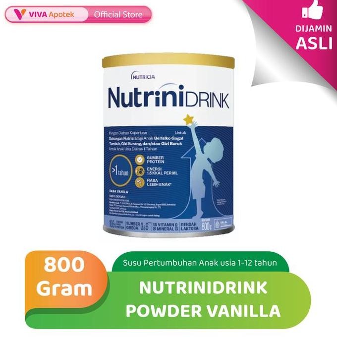 terbaru nutrinidrink 800gr susu anak rasa vanilla 1-12 tahun nutrisi khusus