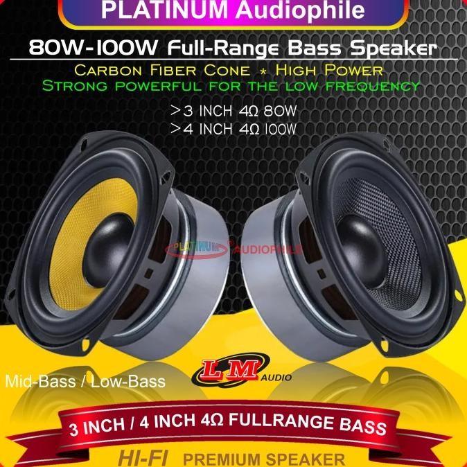 Ct_C1077 Speaker Full Range Bass 3 4 Inch 4 Ohm 80W 100W Hifi Fullrange Midbass Mid Woofer Lm-318S L