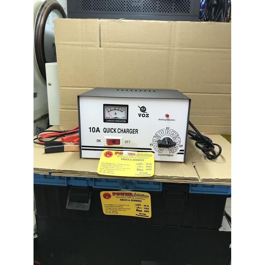 Charger Aki 10A Charger Mobil Motor Quick Dan Otomatis Kualitas Bagus