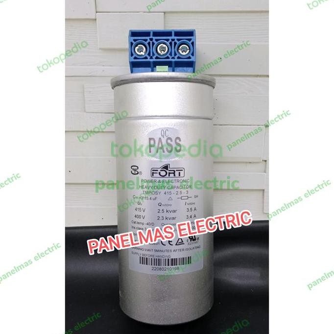 DISKON KAPASITOR BANK FORT 2.5KVAR 415V TMPDSY - CAPACITOR PANEL LISTRIK 3 PHASE