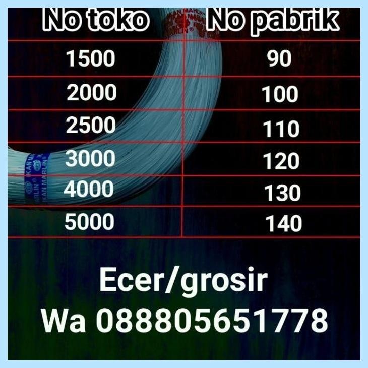 Discount Senar Ikan Marlin/Senar Layangan