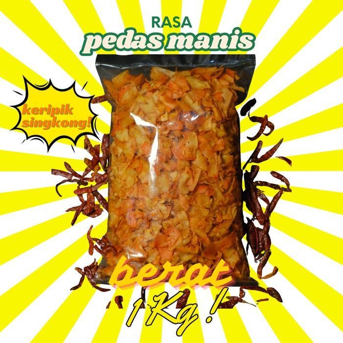 

SL 1 Kg Keripik Kriwil Pedas Manis Bumbu Kering Food Snacks Cemilan Makanan Asin snack jadul