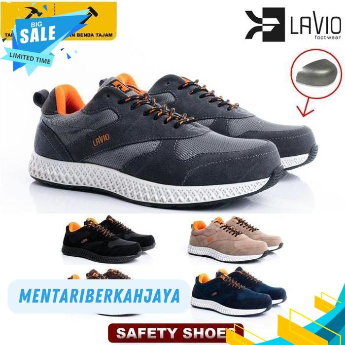 SEPATU SAFETY PRIA CASUAL  OUTDOOR SPORT SNEAKER TOURING ADVENTURE SHOES UJUNG BESI BEST SELLER LAVI
