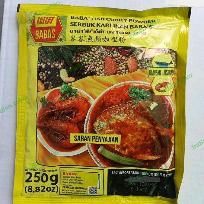 

best seller] Babas Fish Curry Powder / Bumbu Kari Ikan / 250 Gram