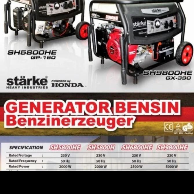 ><><><] Genset Honda Starke 5000 watt SH9800HE 5000 watt SH 9800 HE generator