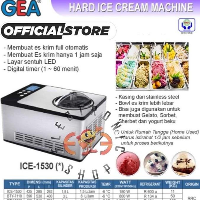 NEW GEA ICE 1530 - Mesin Pembuat Hard Ice Cream - Hard Ice Cream - Promo