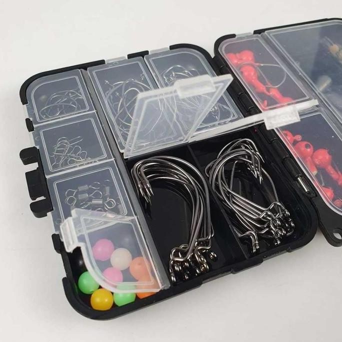 KAIL PANCING FISHING HOOK TACKLE BOX SET PERLENGKAPAN MANCING 148 PCS