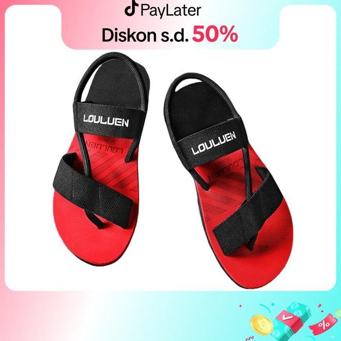 LOULUEN  sandal selop cowok sandal pria dewasa 2025 sandal cowok keren sandal pria casual sandal pri