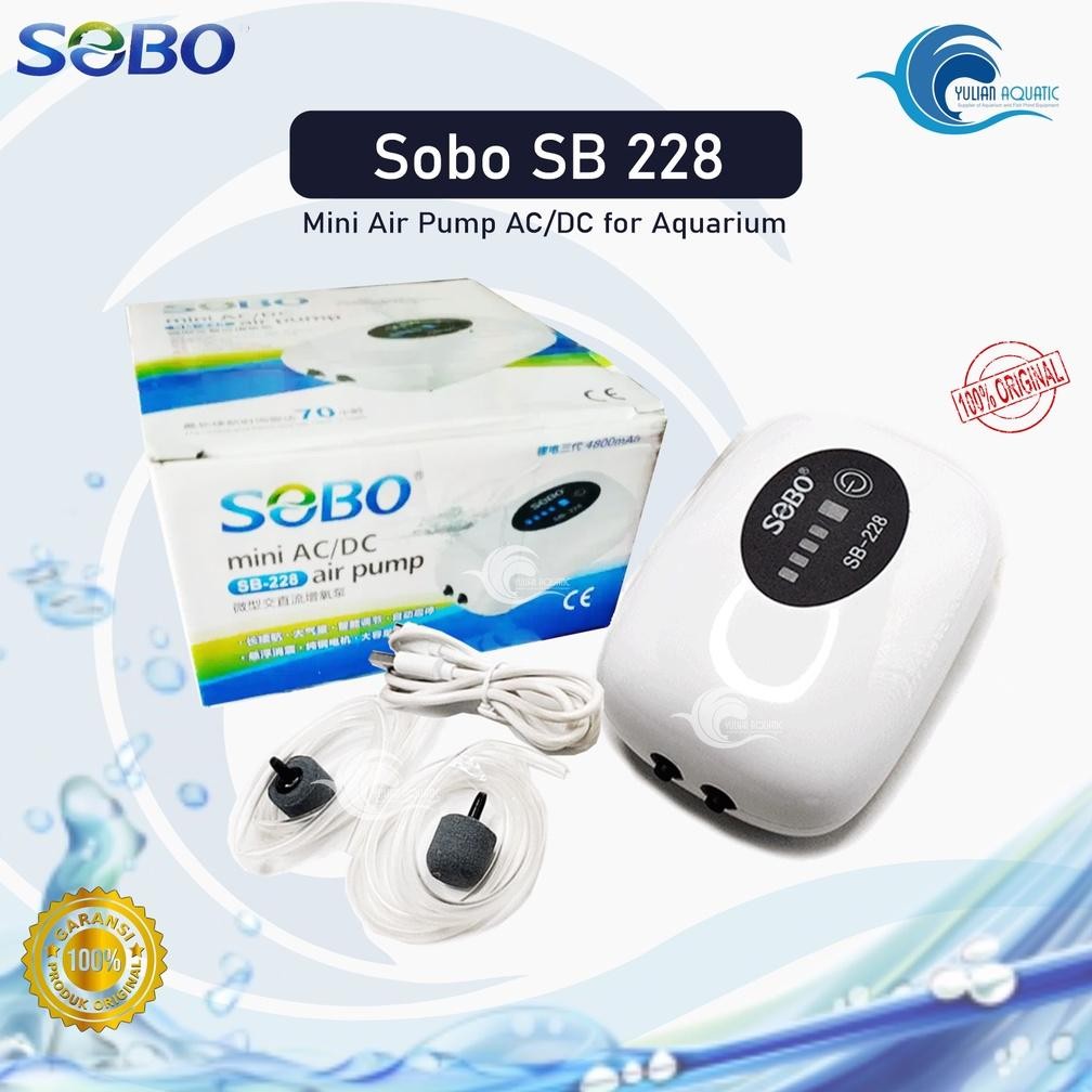 AERATOR OTOMATIS EMERGENCY SOBO SB 228 AC DC 2 LUBANG AERATOR OTOMATIS