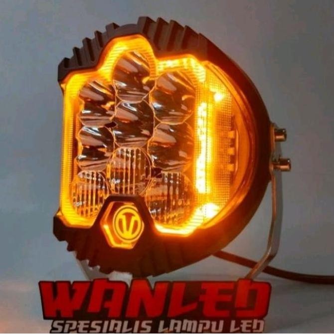 R Lampu Sorot 7 Inch Replika Baja Design Lampu Tembak Bumper