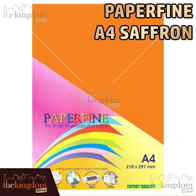

TERMURAH - Paperfine Kertas HVS Warna A4 Saffron Coklat Muda Jingga / 500 Lembar
